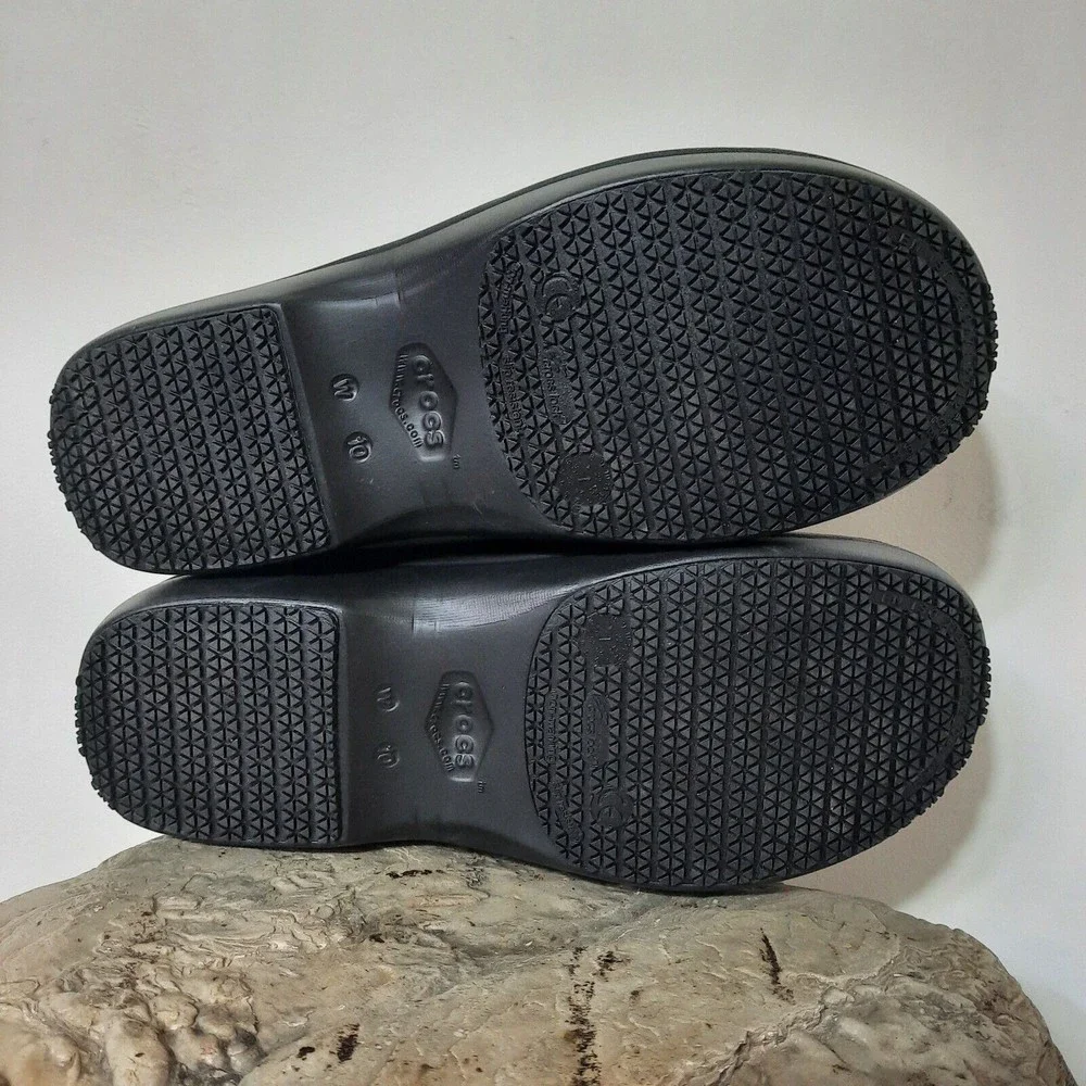 NWT Crocs Neria Pro II Clog | Slip Resistant Work Shoes Black Women's Size 10 - Picture 8 of 9